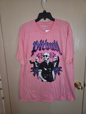 Pitbull Coral Graphic Tee Summer Vacation Plus Size 1XL NWT